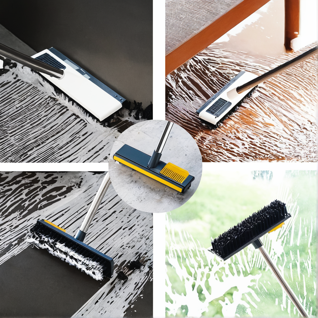 ReelCleen® 2 In 1 Sweeping Mop & Squeegee